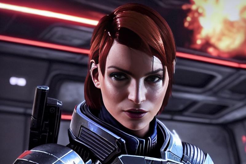 01717-2727223669-a woman running through fiery alien world, epic space battle, ((beautiful hazel eyes)), (femshep face), freckles, action sequenc.png